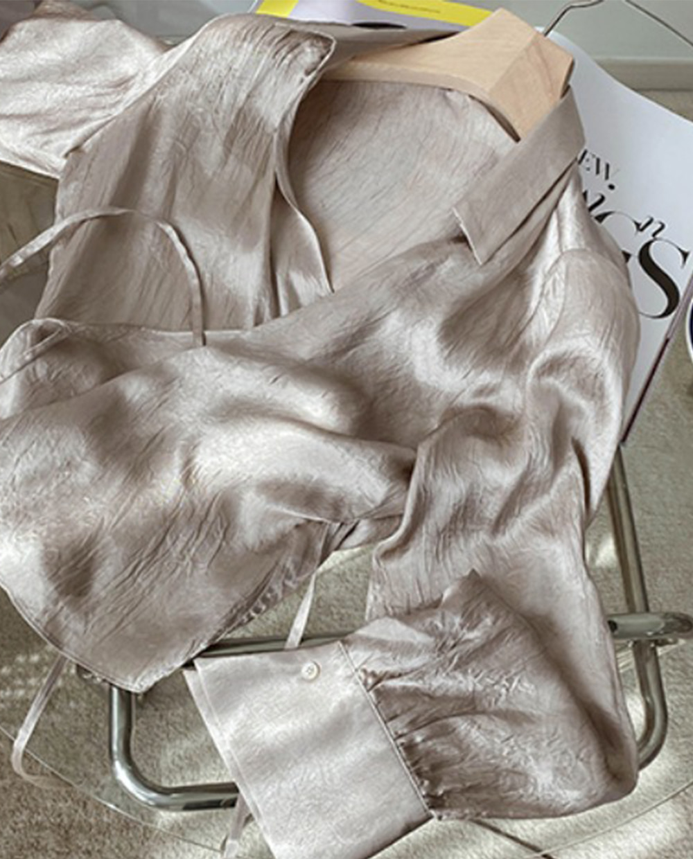 Sasa wrap blouse *[beige]