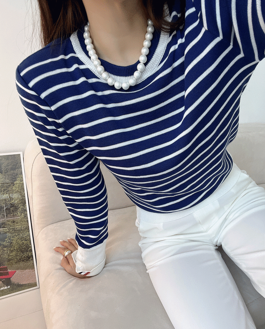 Marine stripe knit