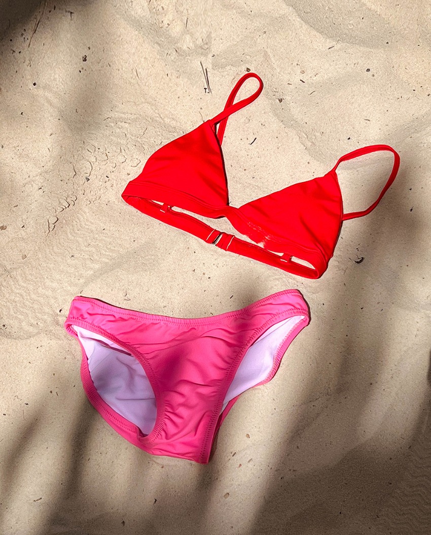 Rich coloring bikini set *[red]