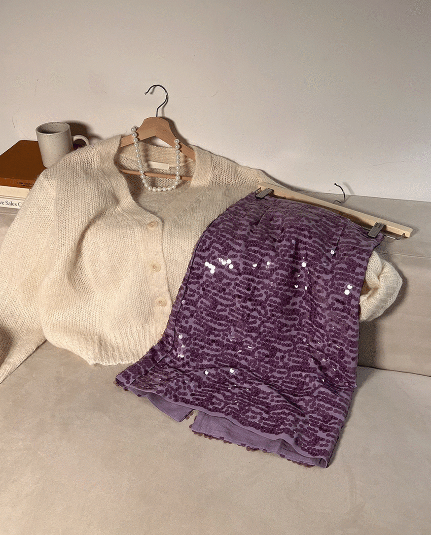 Violet Sequin Skirt