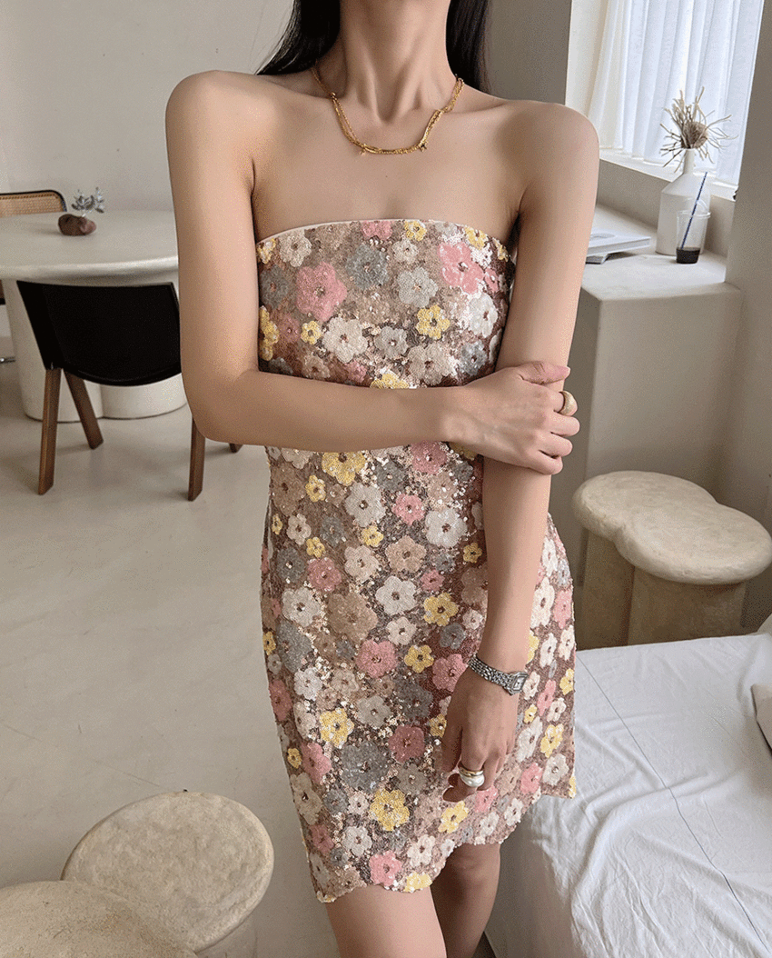 Petal Sequin Dress