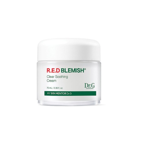 Dr.G RED Blemish Clear Soothing Cream (70ml/2.36 oz) Gowoonsesang Cosmetic, Moisturizing Recovery Cream for Sensitive Acne-Prone Skin; Cica Soothing Moisturizer