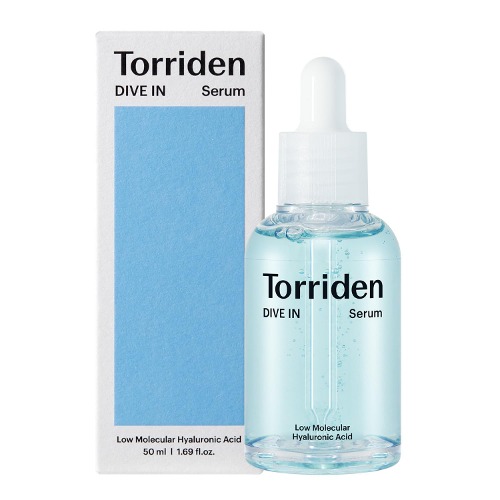 Torriden DIVE-IN Low-Molecular Hyaluronic Acid Serum, 1.69 fl oz | Fragrance-free Face Serum for Dry, Dehydrated, Oily Skin | Vegan, Clean, Cruelty-Free Korean Skin Care | MYKOCO.COM