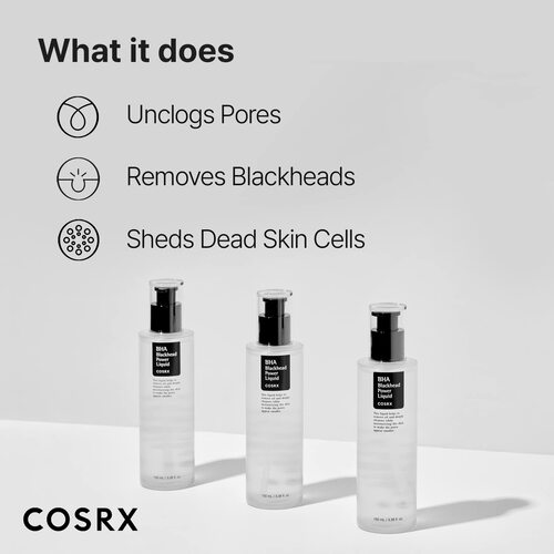 COSRX BHA Blackhead Power Liquid Niacinamide 2% + BHA 4% Blackhead Exfoliant Toner 3.38 fl.oz / 100ml, Korean Toner, Pore Minimizer for Enlarged Pores, For All Skin Types, Korean Skincare | MYKOCO.COM