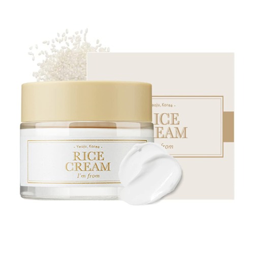 I&#039;m from Rice Cream 50g / 1.69 Ounce, 41% Rice Bran Essence with Ceramide, Glowing Look, Improves Moisture Skin Barrier, Nourishes Deeply, Soothing to Even Out Skin Tone, K Beauty | MYKOCO.COM