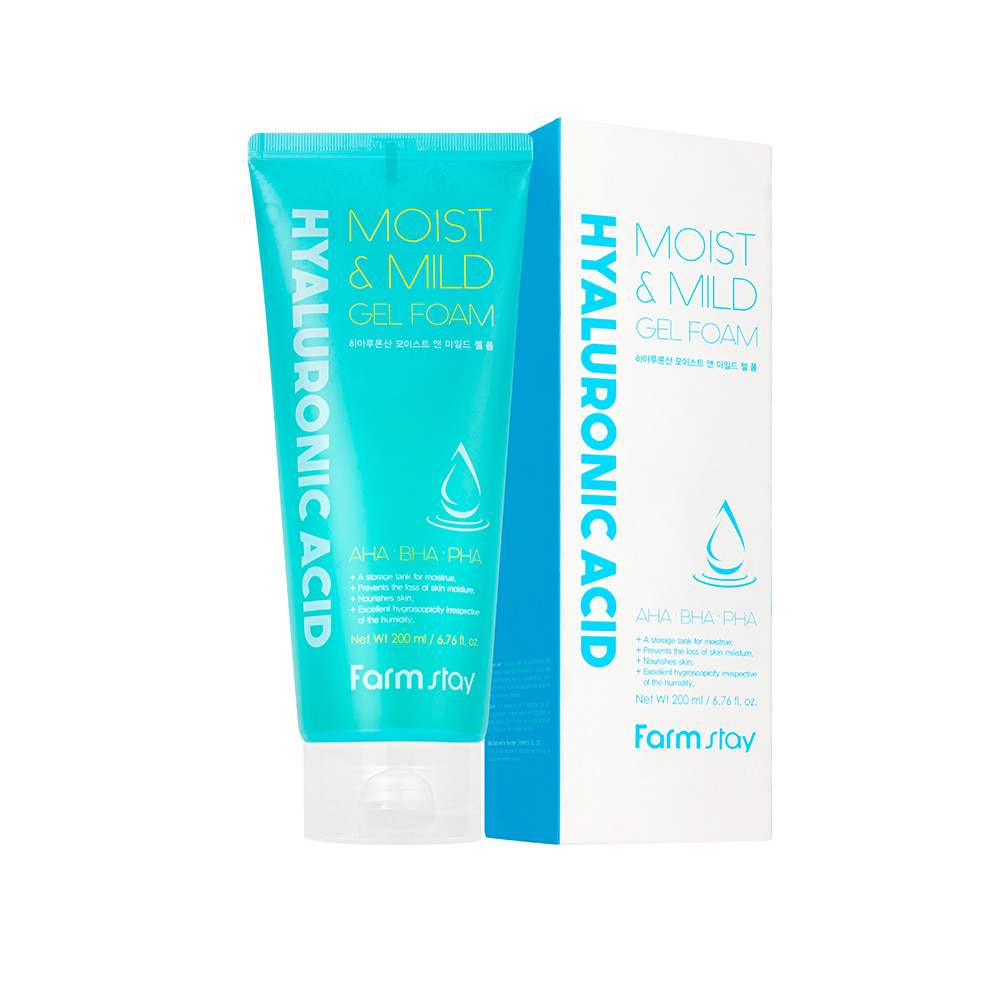 Farmstay Hyaluronic Acid Moist & Mild Gel Foam 200ml