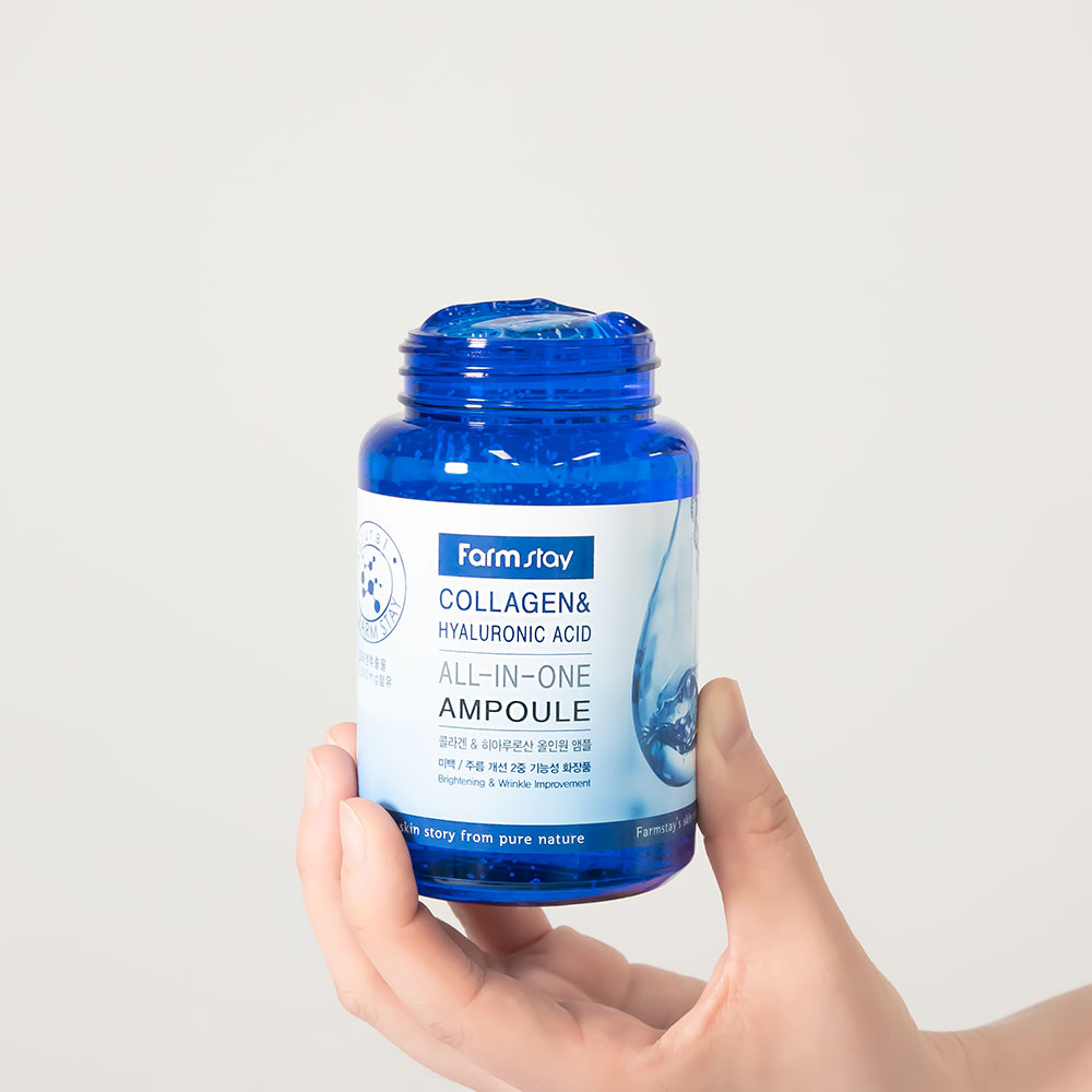 Farmstay Collagen & Hyaluronic Acid All-in-One Ampoule 250ml - Farmstay