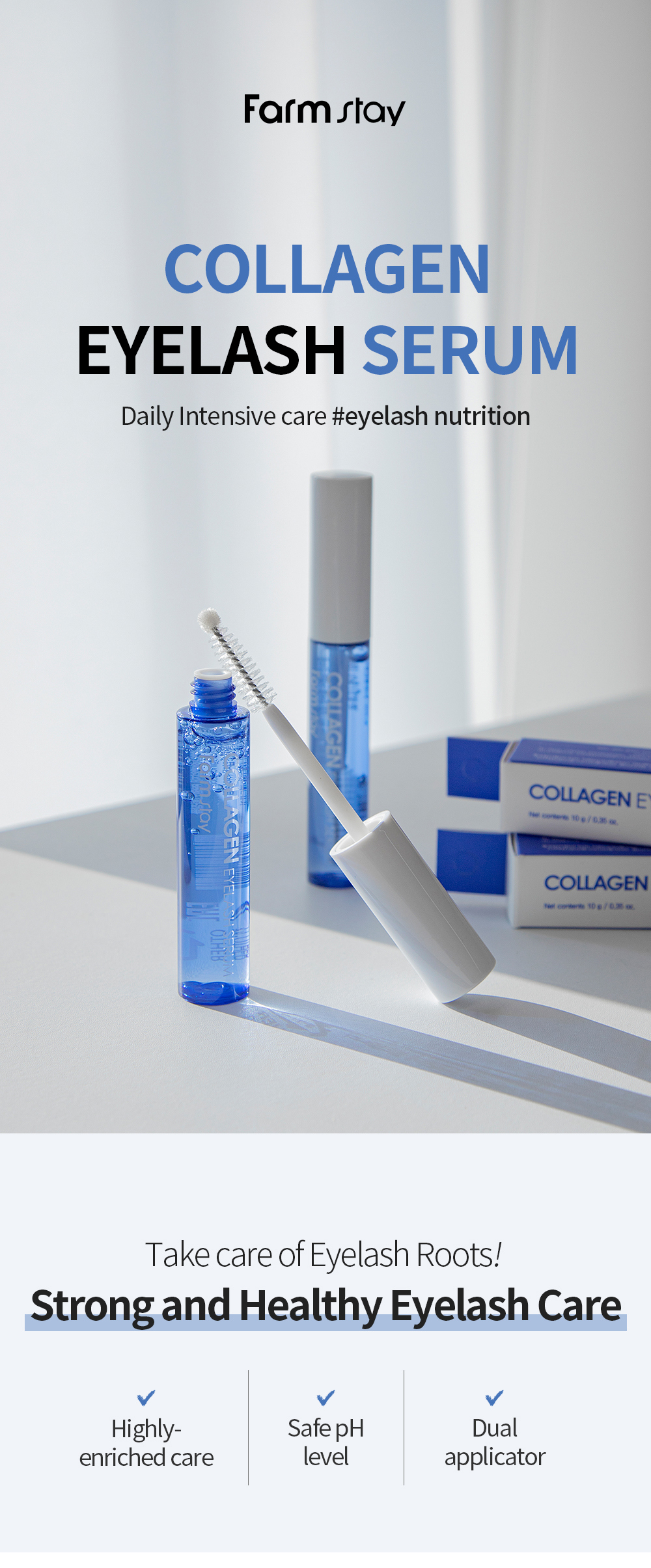 Farmstay collagen eyelash serum1
