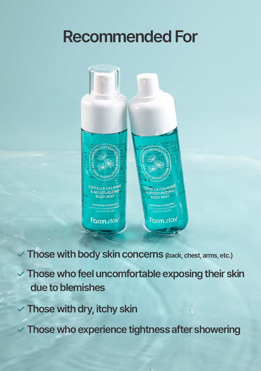glutathione centella calming body mist Angel's Liquid Glutathione + Centella Calming Spray Clear Body Care 150ml main image 0