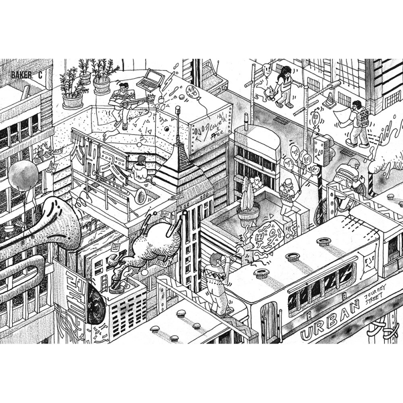 Urbanjazz (Sketch) (Art Print)