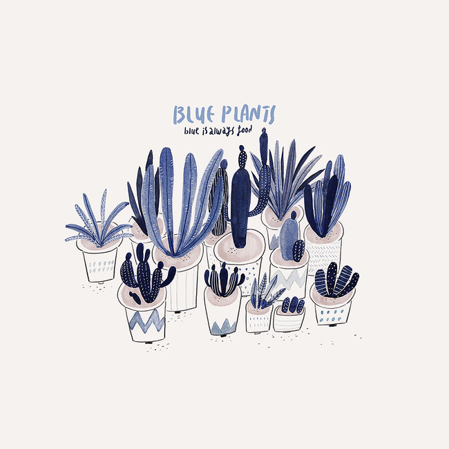 Blue plants 1 (Art Print)