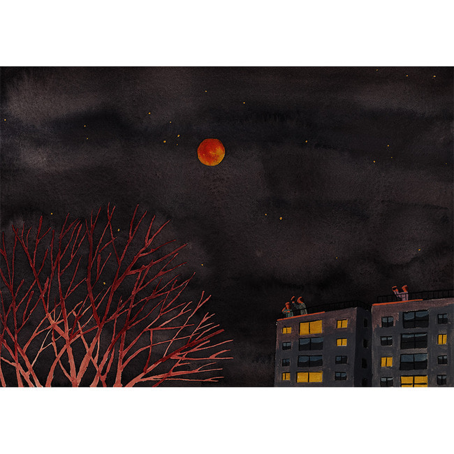 붉은 달 (Art Print)