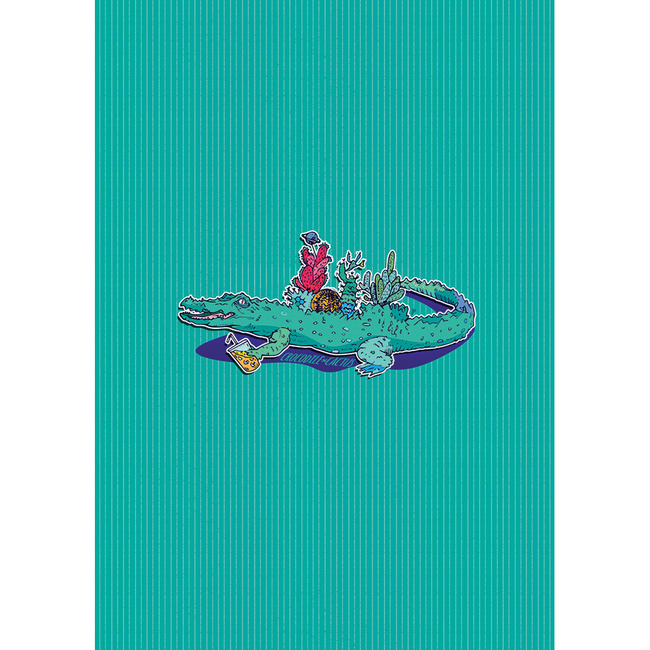 Crocodile x Cactus 2 (Art Print)