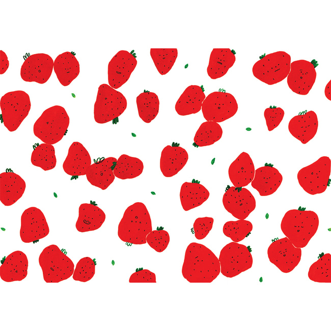 봄, 딸기, 빨강 (Art Print)