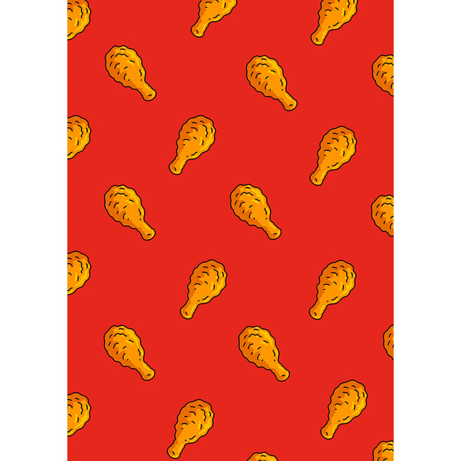 맛있는 치킨 패턴 (Art Print)