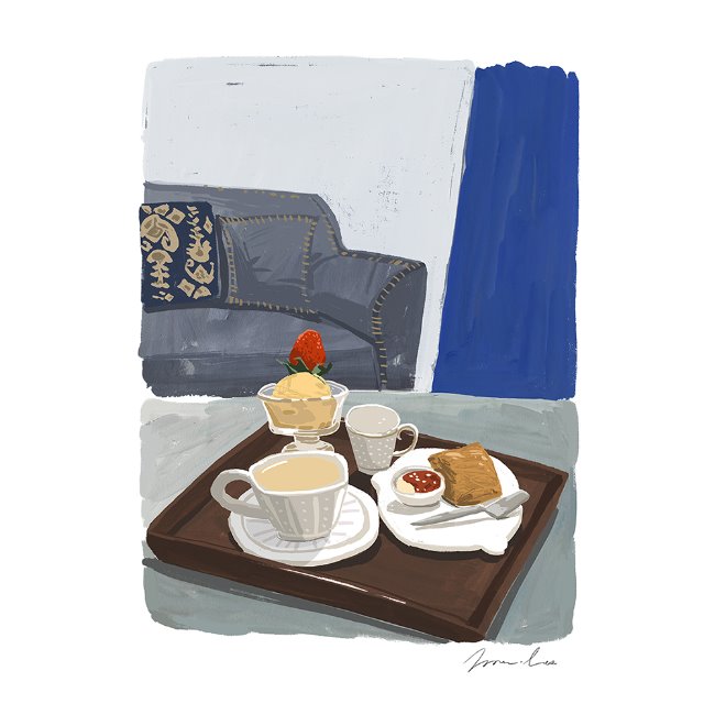 in Cafe (Art Print)