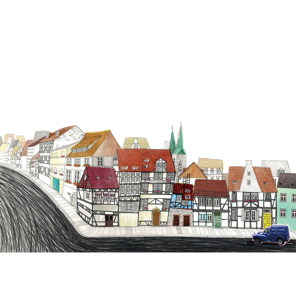 street scenes No.01-Quedlinburg (Art Print)