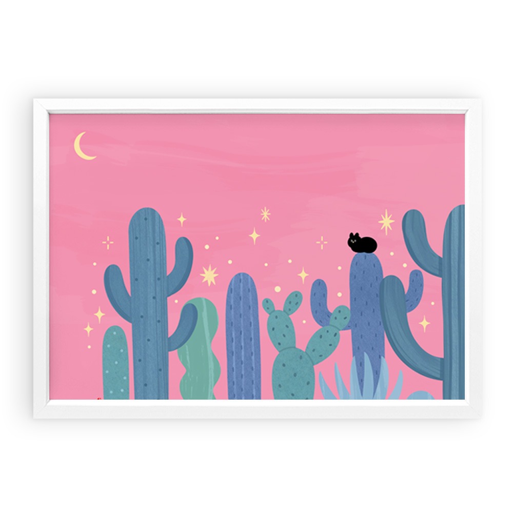Cactus in the pink(Art Print)