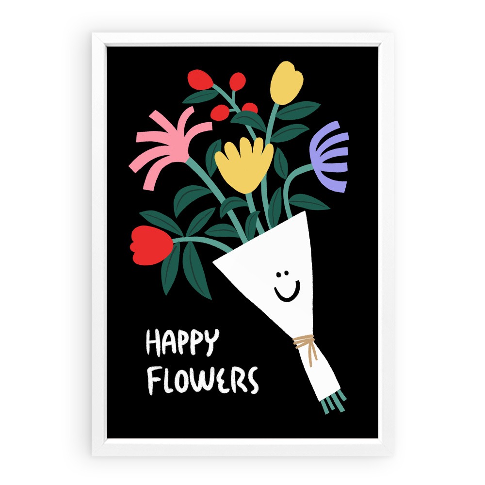 happy flowers(Art Print)