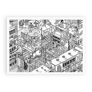 Urbanjazz (Sketch) (Art Print)