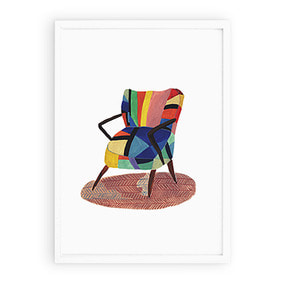 a Colorful chair (Art Print)