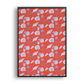 Seashells PT_Red (Art Print)