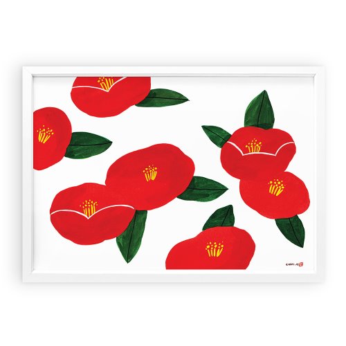 Camellia forest_White (Art Print)