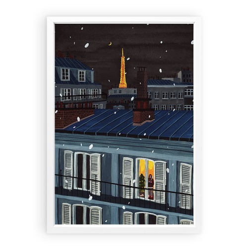 눈 오는 밤_Paris 1 (Art Print)