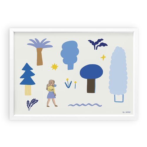 Blue forest (Art Print)