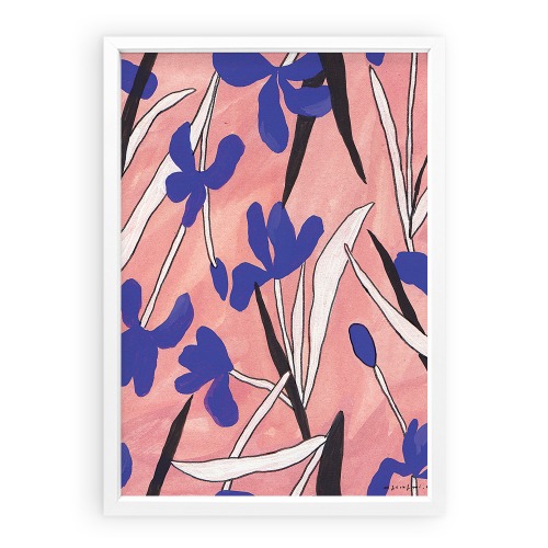 붓꽃 패턴_Pink (Art Print)