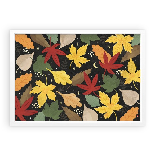 Autumnal colors in black (Art Print)