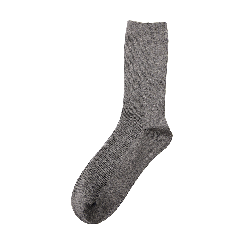 單純美好細羅紋純色中筒襪
