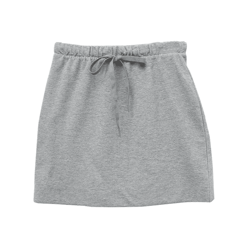 Drawstring Mini Skirt