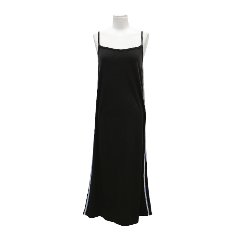 Stripe Trim Midaxi Sleeveless Dress