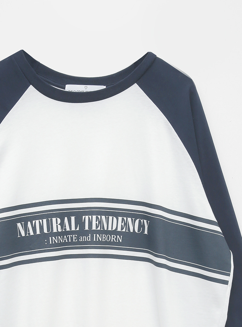 NATURAL Print Raglan T-Shirt