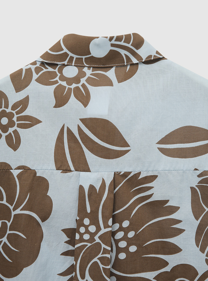 Floral Print Button-Front Shirt