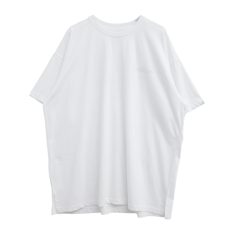 [KKXX] 淡色印字落肩寬鬆T恤