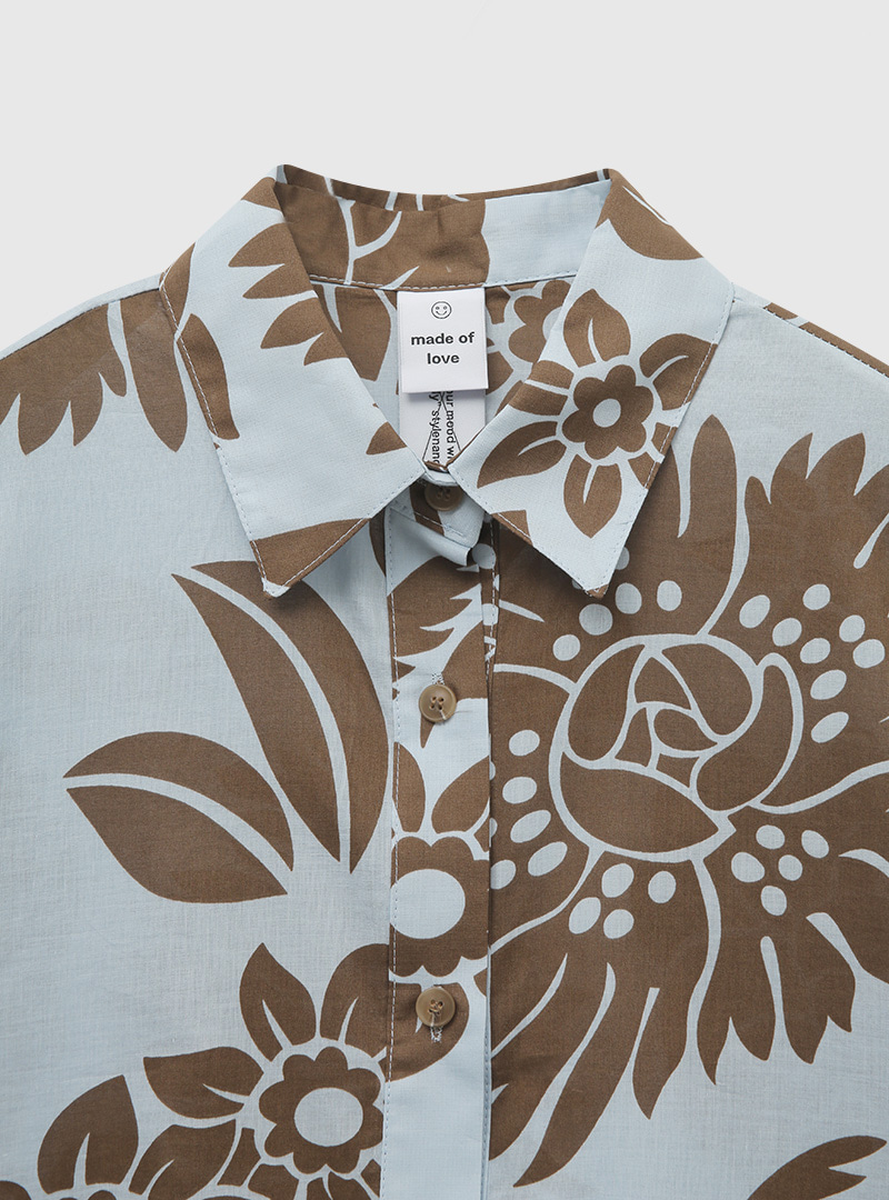 Floral Print Button-Front Shirt