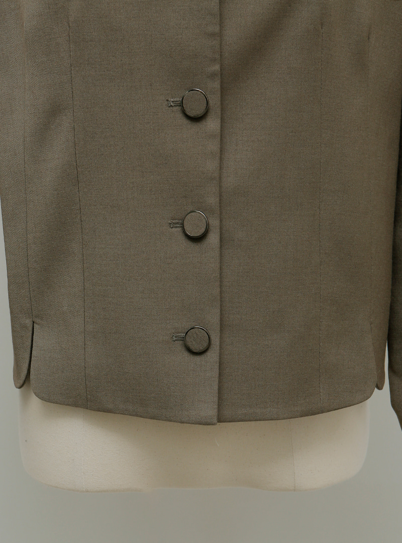 Slit Hem Button-Up Jacket
