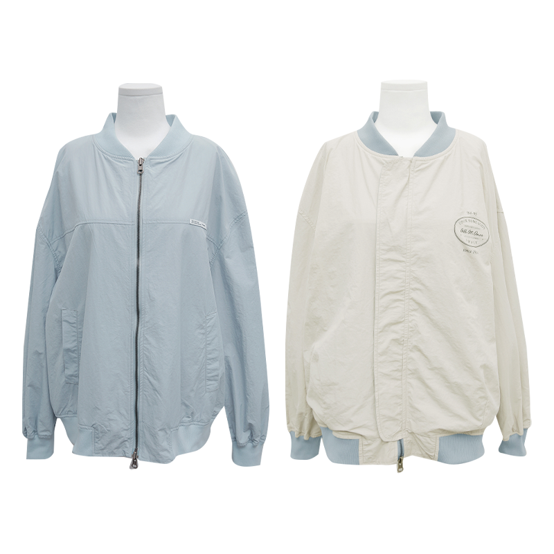 Contrast Trim Printed Reversible Jacket