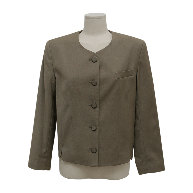 Slit Hem Button-Up Jacket