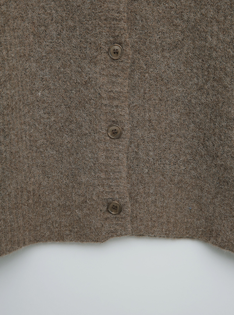 Round Neck Button-Front Cardigan