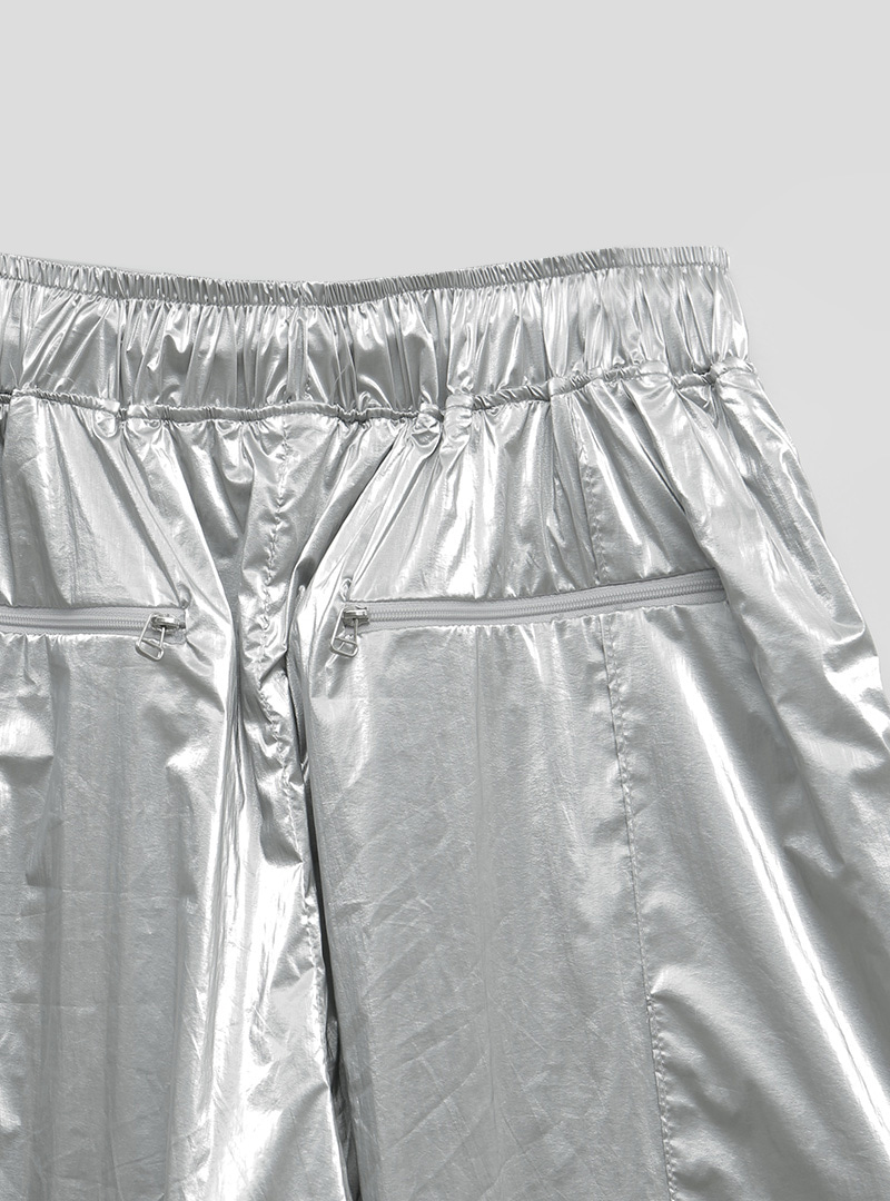 [VARIOUS ME] Elastic Waist Metallic Pants