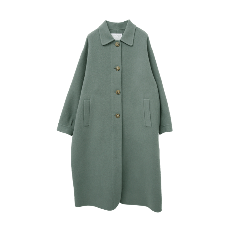 Button-Up Collared Long Coat