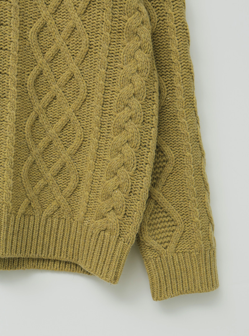Two-Tone Embossed Cable Knit Top