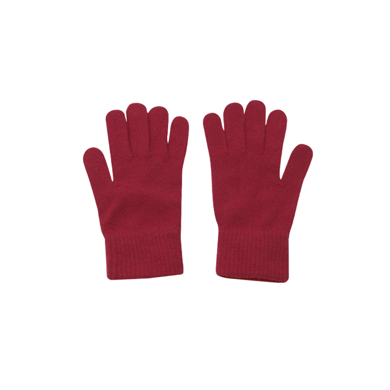 Ribbed Cuff Cashmere Blend Gloves