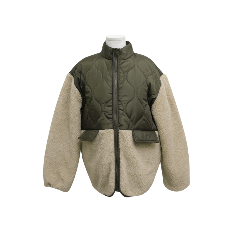 Mock Neck Sherpa Fleece Jacket