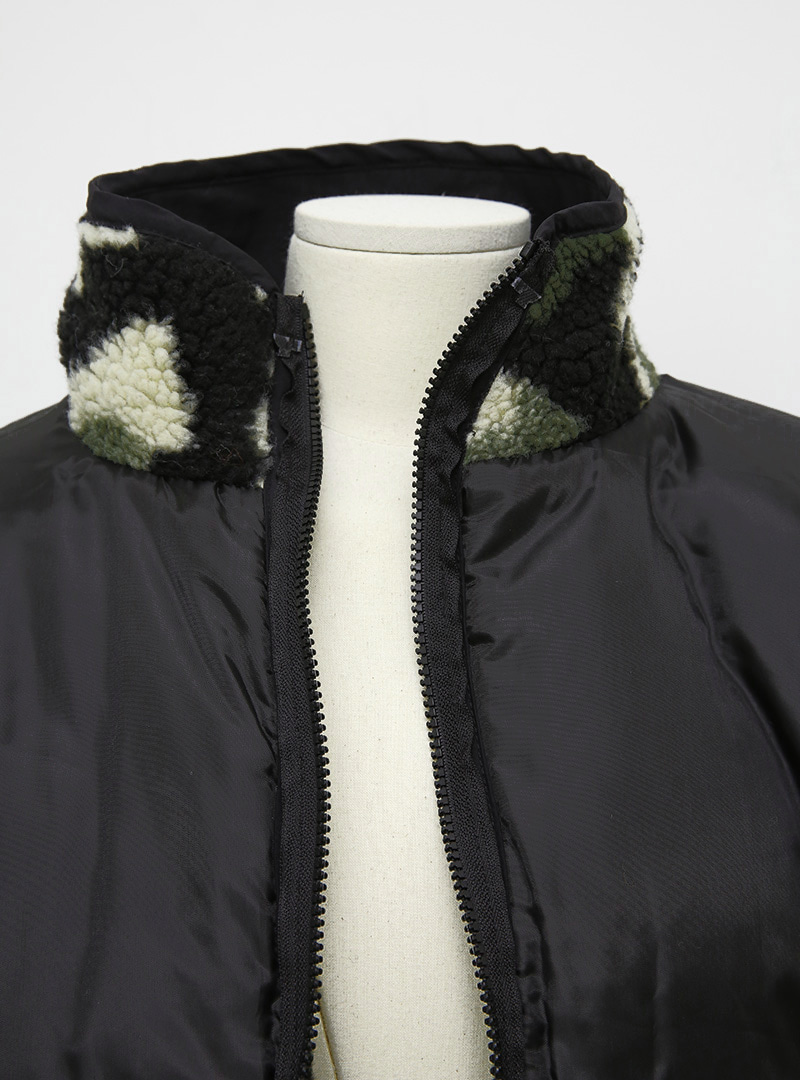 High Neck Sherpa Fleece Zip-Up Jacket