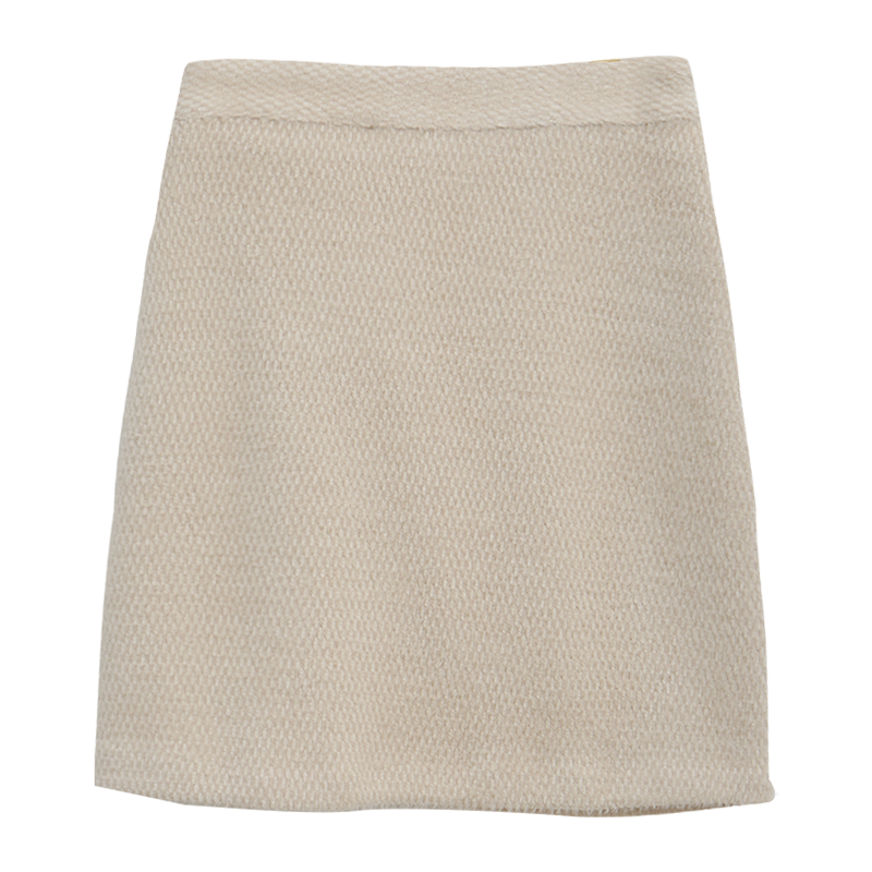 Textured Solid Tone Mini Skirt