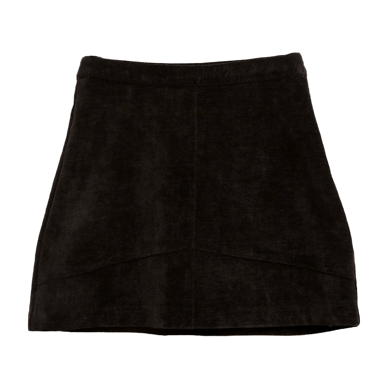 Side Zip A-Line Mini Skirt